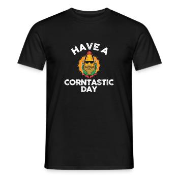 Have a corntastic day - Men's T-Shirt - black - Front - AI Model Male 178 light (178cm)