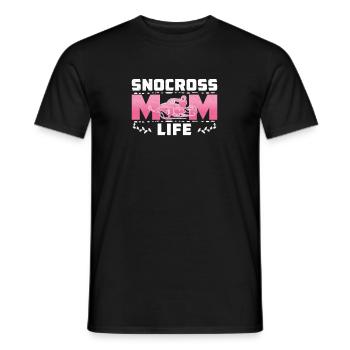 Cool Snocross Mom Life For A Snowmachine Mother - Men's T-Shirt - black - Front - AI Model Male 178 light (178cm)