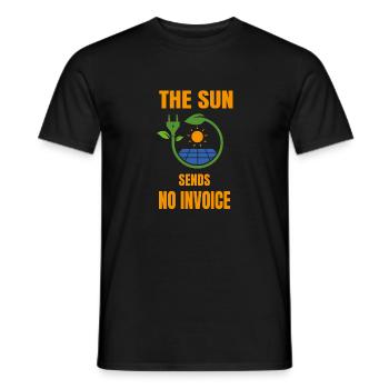 Sun No bill solar system solar power - Men's T-Shirt - black - Front - AI Model Male 178 light (178cm)