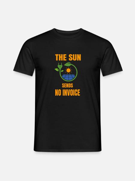 Sonne Keine Rechnung Solaranlage Solarstrom - Männer T-Shirt - Schwarz