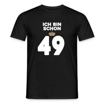 49 Geburtstag - 49 Jahre mit Krone - Männer T-Shirt - Schwarz - Vorne - AI Model Male 178 light (178cm)