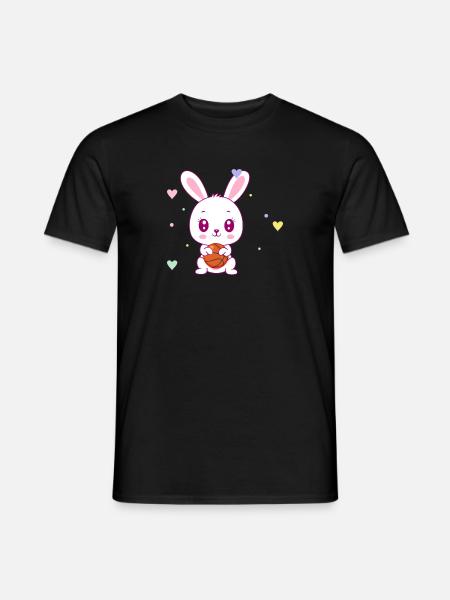 Cute Basketball Bunny - Men's T-Shirt - black