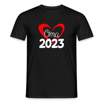 Oma 2023 - Werdende Oma 2023 - Männer T-Shirt - Schwarz - Vorne - AI Model Male 178 light (178cm)