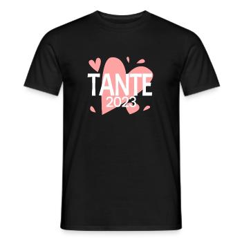 Tante 2023 - Tante werden - Tante Geschenk - Männer T-Shirt - Schwarz - Vorne - AI Model Male 178 light (178cm)