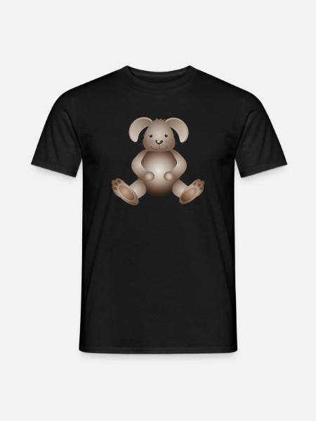 zuckersüßer goldiger Hase als tierischer Begleiter - Männer T-Shirt - Schwarz