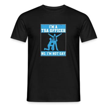 Lustiger Flughafentransport Screening Humor für - Männer T-Shirt - Schwarz - Vorne - AI Model Male 178 light (178cm)