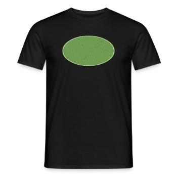Fond ovale vert sale - T-shirt homme - noir - Devant - AI Model Male 178 light (178cm)