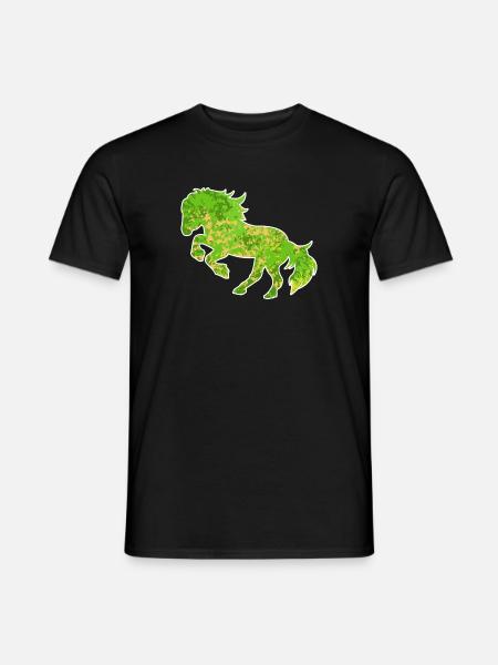 Galopp Pferde Islandpferde Pferdeliebe Trab - Männer T-Shirt - Schwarz