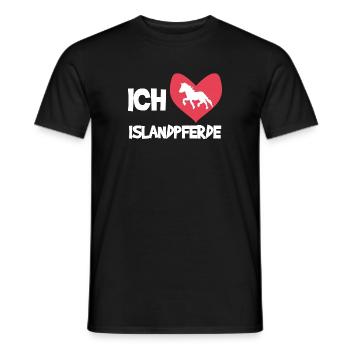 Herz Statement Pferdeliebe Ich Liebe Pferde - Männer T-Shirt - Schwarz - Vorne - AI Model Male 178 light (178cm)