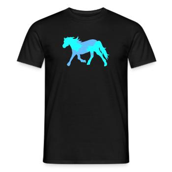 Cool Cheval Cheval Idiot Chevaux Islandais Amour Cheval - T-shirt homme - noir - Devant - AI Model Male 178 light (178cm)