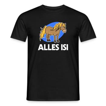 Icelandic Horses Icelandic Pony Statement Pony Horse Fan - Men's T-Shirt - black - Front - AI Model Male 178 light (178cm)