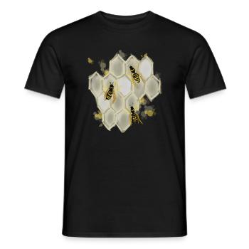 Wasps - Men's T-Shirt - black - Front - AI Model Male 178 light (178cm)