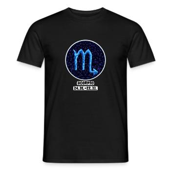 Scorpio 24.10.-22.11 - Männer T-Shirt - Schwarz - Vorne - AI Model Male 178 light (178cm)
