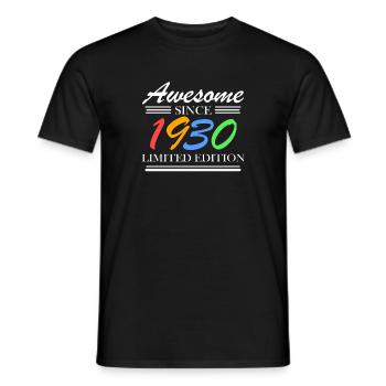 1930 - Jahrgang 1930 - Fantastisch seit 1930 - Männer T-Shirt - Schwarz - Vorne - AI Model Male 178 light (178cm)