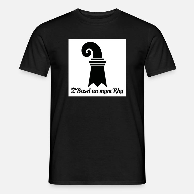 Basel am Rhein - Männer T-Shirt - Schwarz