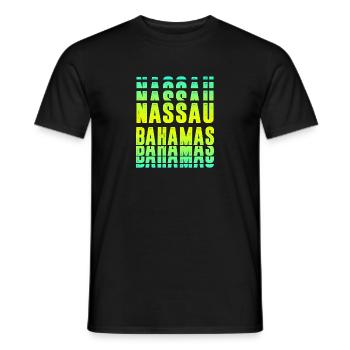 Nassau Bahamas Design - Men's T-Shirt - black - Front - AI Model Male 178 light (178cm)