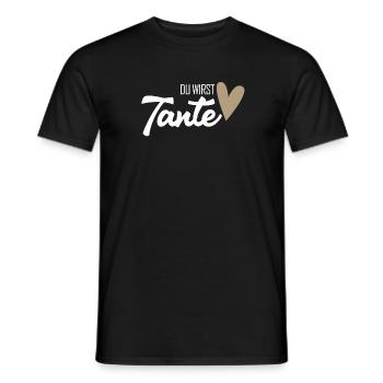 Tante werden - Tante Geschenk - Männer T-Shirt - Schwarz - Vorne - AI Model Male 178 light (178cm)
