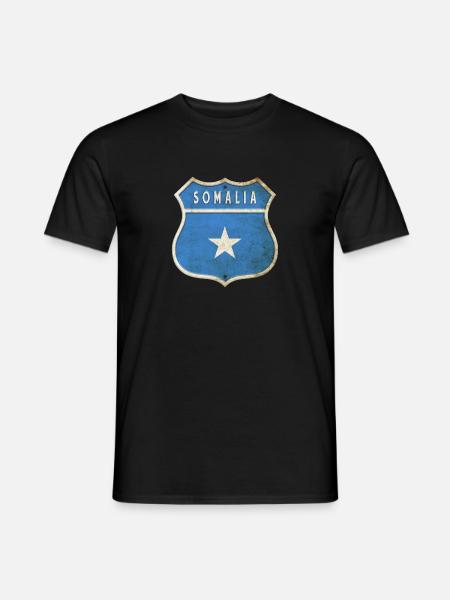 Somalia coat of arms flag design - Men's T-Shirt - black