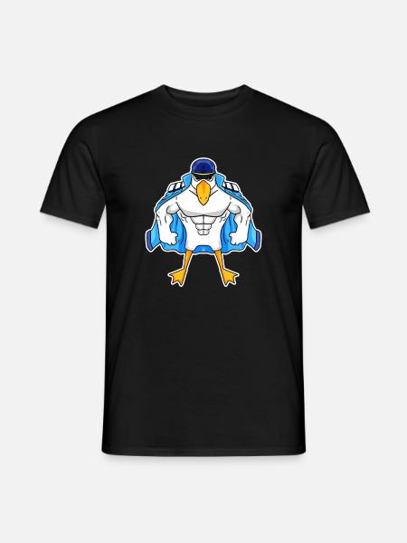Mouette musclée Mouette Cadeau - T-shirt homme - noir