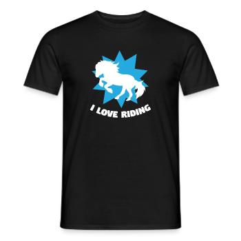 Chevaux Equitation Déclaration Chevaux islandais Amour Cheval - T-shirt homme - noir - Devant - AI Model Male 178 light (178cm)