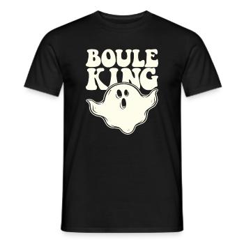 Boule King Queen Outfit for Boules Players - Men's T-Shirt - black - Front - AI Model Male 178 light (178cm)