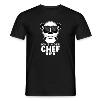 Cool Panda Chef - Männer T-Shirt - Schwarz - Vorne - AI Model Male 178 light (178cm)
