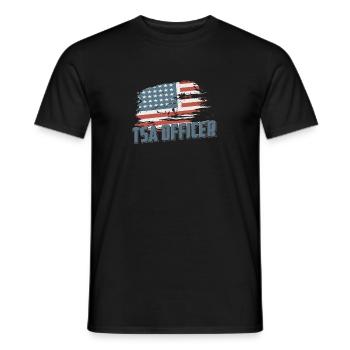 Patriotic Airport Screening Security For Patriot - Men's T-Shirt - black - Front - AI Model Male 178 light (178cm)