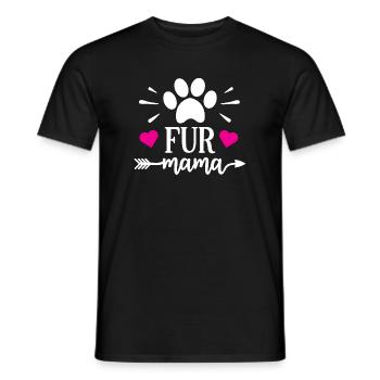 Maman à fourrure - T-shirt homme - noir - Devant - AI Model Male 178 light (178cm)