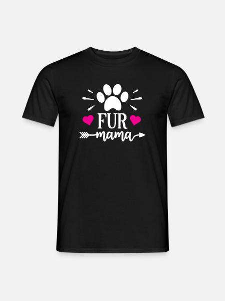 Pelz Mama - Männer T-Shirt - Schwarz