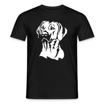Rhodesian Ridgeback Head « Black Edition » - T-shirt homme - noir - Devant - AI Model Male 178 light (178cm)