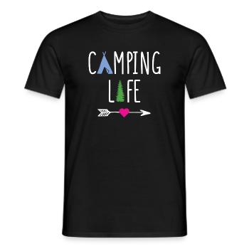 La vie en camping - T-shirt homme - noir - Devant - AI Model Male 178 light (178cm)