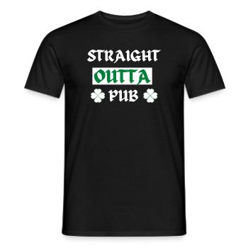 Pub Night Kleeblatt T-Shirt - Männer T-Shirt - Schwarz - Vorne - AI Model Male 178 light (178cm)