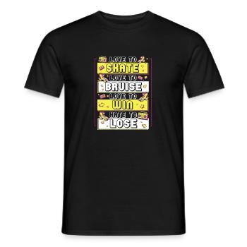 Patins à roulettes Groovy 80 et 90 pour une fille - T-shirt homme - noir - Devant - AI Model Male 178 light (178cm)