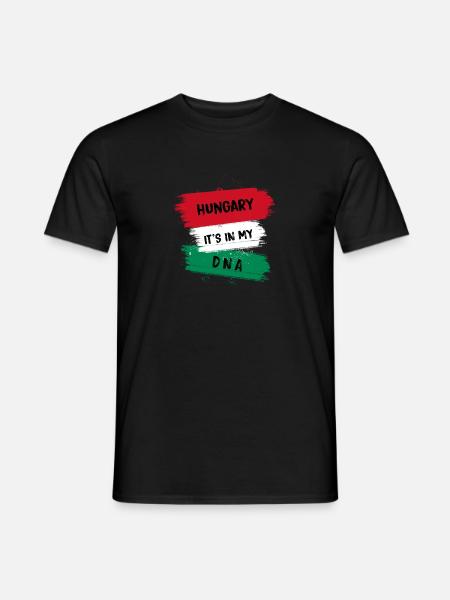 Ungarn ist in meiner DNA Flaggen Design - Männer T-Shirt - Schwarz