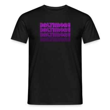 Baltimore Neon Raster - Männer T-Shirt - Schwarz - Vorne - AI Model Male 178 light (178cm)