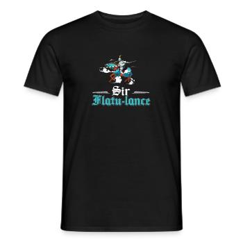 Sir Flatu-Lance Lustiges Ritterspiel Lance Buhurt - Männer T-Shirt - Schwarz - Vorne - AI Model Male 178 light (178cm)