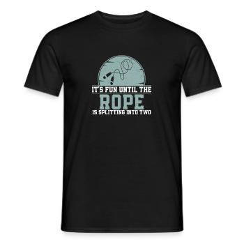 It's Fun Until The Rope Deux cordes à sauter - T-shirt homme - noir - Devant - AI Model Male 178 light (178cm)