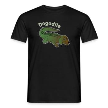 Dogodile Dog Crocodile Design - Men's T-Shirt - black - Front - AI Model Male 178 light (178cm)