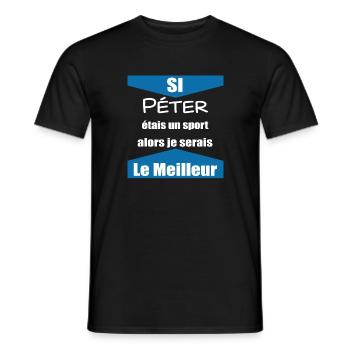 Si péter était un sport je serais le meilleur - T-shirt homme - noir - Devant - AI Model Male 178 light (178cm)