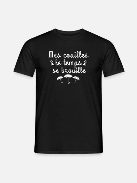 Bretagne, Bretagne humour, pluie - T-shirt homme - noir