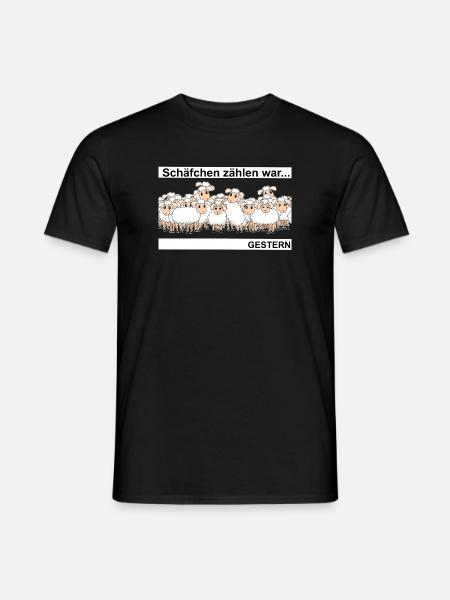 Schäfchen zählen - Männer T-Shirt - Schwarz
