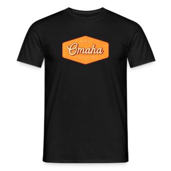 Omaha Retro Badge: Gateway to the West - Männer T-Shirt - Schwarz - Vorne - AI Model Male 178 light (178cm)