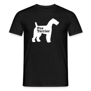 Fox-terrier - T-shirt homme - noir - Devant - AI Model Male 178 light (178cm)