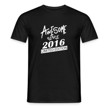2016 - Millésime 2016 - Fantastique depuis 2016 - T-shirt homme - noir - Devant - AI Model Male 178 light (178cm)