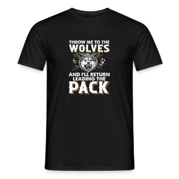 Wirf mich zu den Wölfen Bicious Wild Animal Ein - Männer T-Shirt - Schwarz - Vorne - AI Model Male 178 light (178cm)