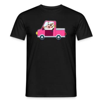 Cow Car - Men's T-Shirt - black - Front - AI Model Male 178 light (178cm)
