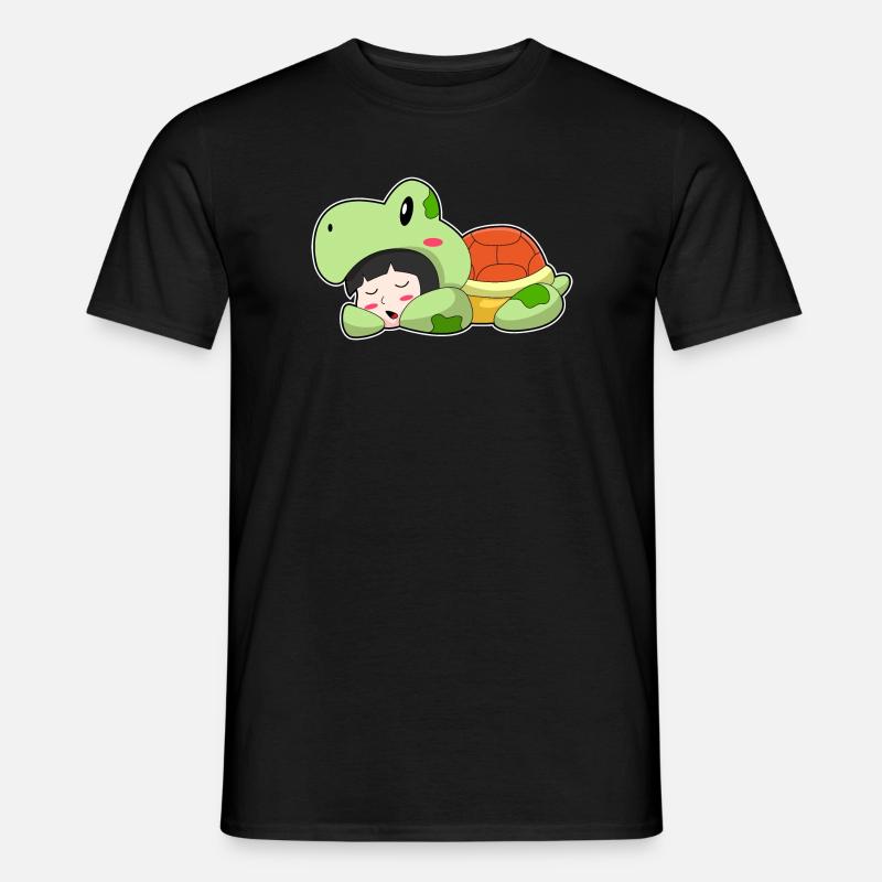 Schildkröte Schlafen - Männer T-Shirt - Schwarz