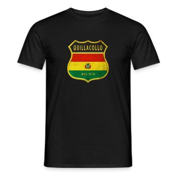 Motif des armoiries de Quillacollo Bolivia - T-shirt homme - noir - Devant - AI Model Male 178 light (178cm)