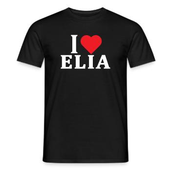 T-Shirt I love Elia T-Shirt Geschenkidee - Männer T-Shirt - Schwarz - Vorne - AI Model Male 178 light (178cm)