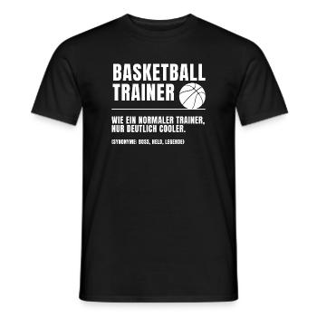 Basketball Trainer Definition - Männer T-Shirt - Schwarz - Vorne - AI Model Male 178 light (178cm)